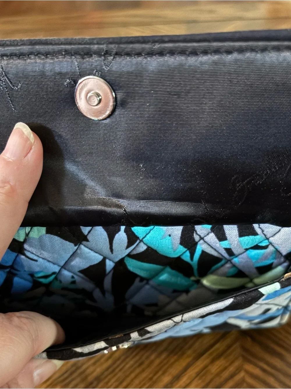 Vera Bradley Double Zip Wristlet in CamoFloral Pattern - No Call Outs